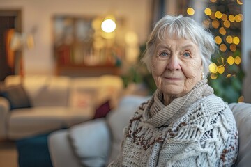 Wall Mural - Portrait of a senior woman in a nursing home