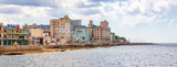 Fototapeta  - Old Havana City, Capital of Cuba, Ocean Coast. Cloudy Day