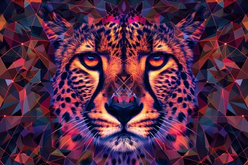 Wall Mural - leopard in the night