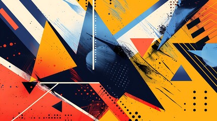 Wall Mural - modern abstract triangle sport background