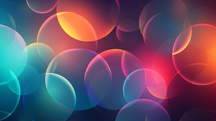 Wall Mural - modern and trendy abstract background with gradient color circles