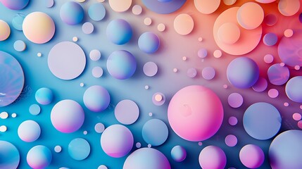 Wall Mural - modern and trendy abstract background with gradient color circles