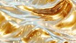   Close-up image of gold and white background with a beam of light emanating from above it