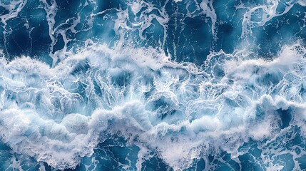 Poster -  An aerial shot captures a wave breaking over a body of water's crest