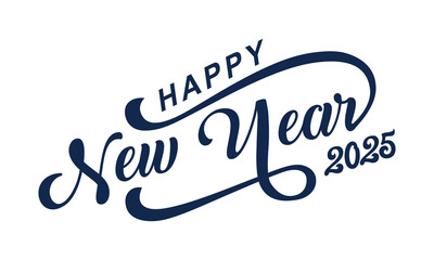 Wall Mural - New year 2025 typography design. Happy new year 2025 logo design, Happy 2025 New Year Vector Design