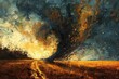 tornado, pillar of fire, natural disaster, catastrophe, strong wind
