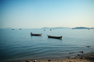 Sticker - boat on the beach