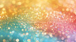 Rainbow and gold glitter background design