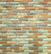 Building facade wall made of bricks vintage exterior background