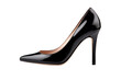 © Chatchawan - A black high heel shoe with a pointed toe, white background, transparent background