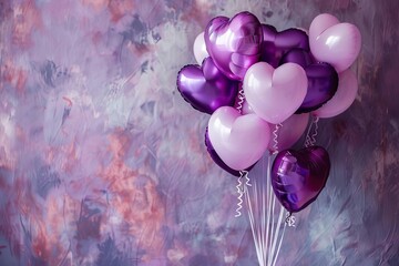 mothers day background love mom balloon letters purple theme holiday celebration festive greeting appreciation gratitude family motherhood maternal affection heart decorative 