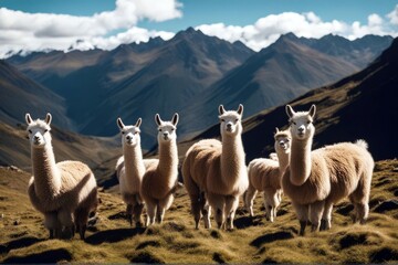 'llamas lares route andes trekking lama hiking inca peru cuzco america landscape trek south adventur