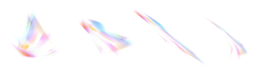 Leinwandbilder - Rainbow light. Rainbow light refraction isolated on transparent background. Vector