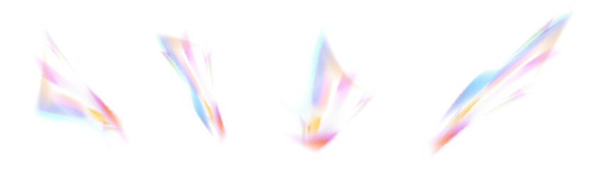 Leinwandbilder - Rainbow light. Rainbow light refraction isolated on transparent background. Vector