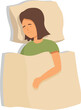 Relax sleep girl icon cartoon vector. Good mood time. Relaxation pose