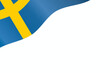 Flag of Sweden background waving flag vector illustration element for decoration ceremony