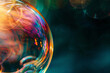 An image of a vibrant rainbow-colored soap bubble, symbolizing the fleeting nature of beauty.