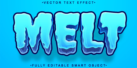 Wall Mural - Cartoon Fluid Melt Vector Fully Editable Smart Object Text Effect