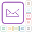 Envelope outline simple icons