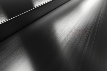 Wall Mural - a visual of a smooth metal surface, such as brushed aluminum or stainless steel - generative ai