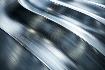 Wall Mural - a metallic surface with a smooth sheen, such as brushed aluminum or polished chrome - generative ai