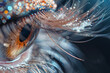 The intricate details of false lashes, captured in high-resolution macro photography, highlighting their beauty.