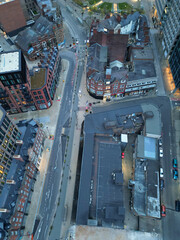 Wall Mural - Beautiful Aerial View of Sheffield City Centre at Just After Sunset. England United Kingdom. April 29th, 2024