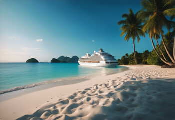 'ship cruise island tropical caribbean vacation travel sea tour tourism nature blue sky summer baham