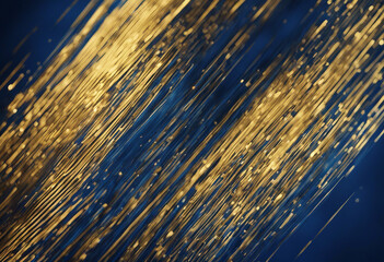 Deep Blue Backdrop Enhanced by Golden Diagonal Lines and Textual Space Abstract