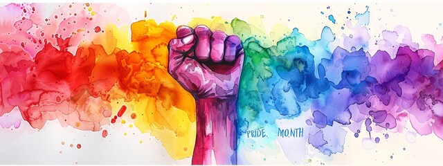 Pride fist lgbt gay rainbow hand lgbtq flag day fight. Fist pride lgbt color power poster protest homosexual background human diversity month solidarity woman gender international symbol strength sign