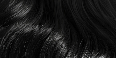 Wall Mural - Black hair texture background