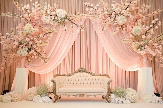wedding ceremonies decoration. wedding hall decoration. luxury wedding stage decoration. stage decor