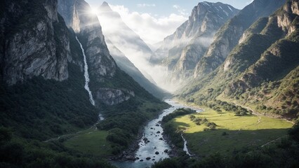 Canvas Print - swiss mountains in the mountains