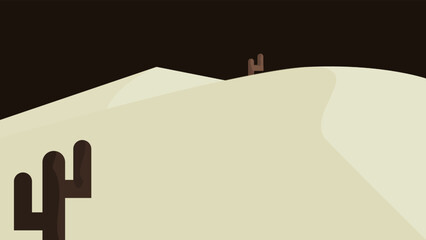 Night in the Dunes: Desert Moonlit Serenade