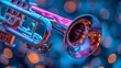 Neon Glow: Intimate Trumpet Detail
