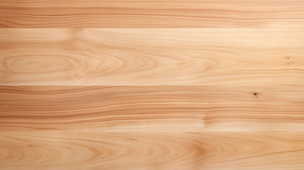 Wall Mural - imagine A top-down view of an empty wooden panel in a light beech shade.