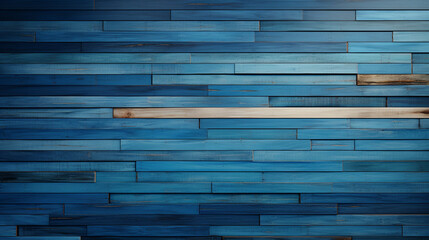 Wall Mural - imagine A captivating arrangement of empty wooden planks in varying shades of ocean blue, evoking a sense of depth and tranquility.