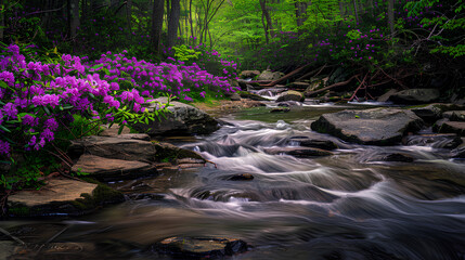 Wall Mural - river in the forest