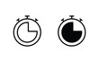 stopwatch icon set, Timer, stopwatch symbol vector