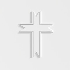 Wall Mural - Christian cross. Religion concept illustration. 3D render
