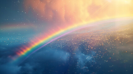 Wall Mural - rainbow in space