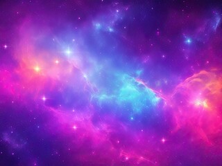 Colorful abstract nebula space background available for free.