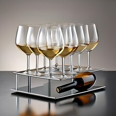 Wall Mural - Array of wine glass holder for zero gravity bed splashes with zero gravity bed wine glass holder4
