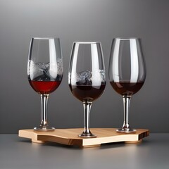 Poster - Group of wine glass holder for tree splashes with tree wine glass holder3