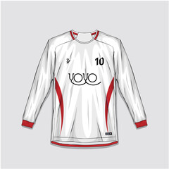 Poster - white minimalis sports shirt design ready print football shirt sublimation