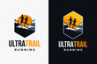 © DOMHOUZE - Badge patch emblem Outdoor Ultra Trail running logo vector set