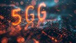 Abstract representation of 5G signals pulsing through the airwaves, shaping the future of connectivity