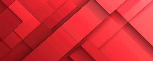 Wall Mural - Red background, red color blocks, simple and elegant, with geometric patterns in the middle of the screen, high resolution, high quality
