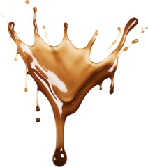 Wall Mural - coffee dripping splashing isolated on white or transparent background,transparency 