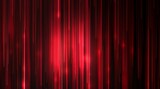Fototapeta Sport - Red glowing line background with red curtains on black color, minimalistic style